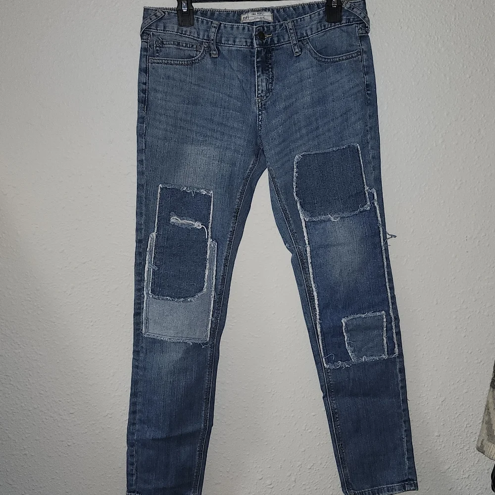 Free People Patchwork Jeans Size 29 - Picture 1 of 10